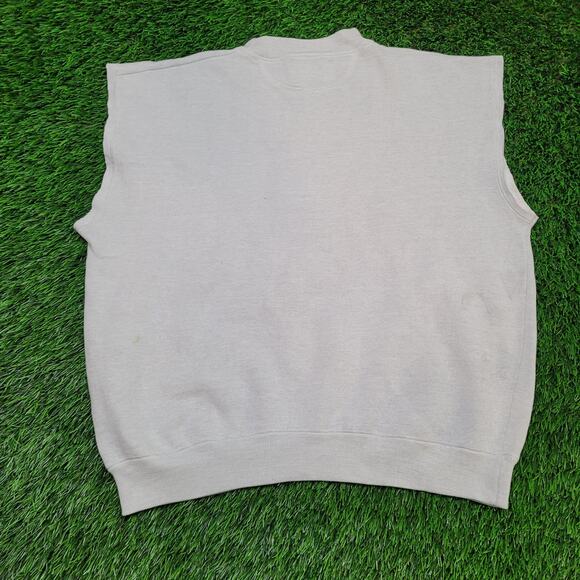 VTG Illinois Chief Sleeveless Cut Off Sweatshirt XL Boxy Cropped Fit - Picture 6 of 9
